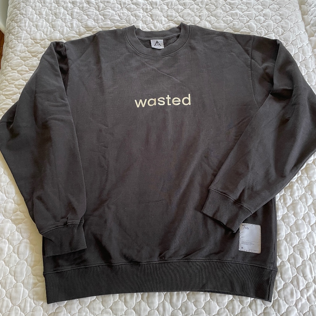 Nwot Wasted Co Eco Life Cotton Crew Sweatshirt Size Large Usa Made